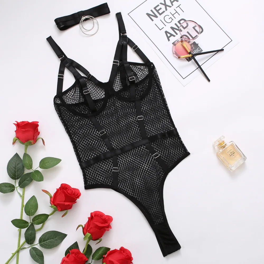 Isabella Bodysuit Lace Lingerie