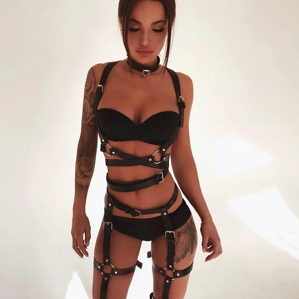 Angelina Leather Harness Set